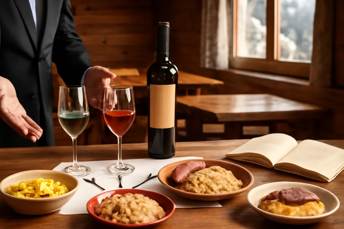 Come abbinare i vini ai piatti tipici proposti dal rifugio? Linee guida dei sommelier per non sbagliare