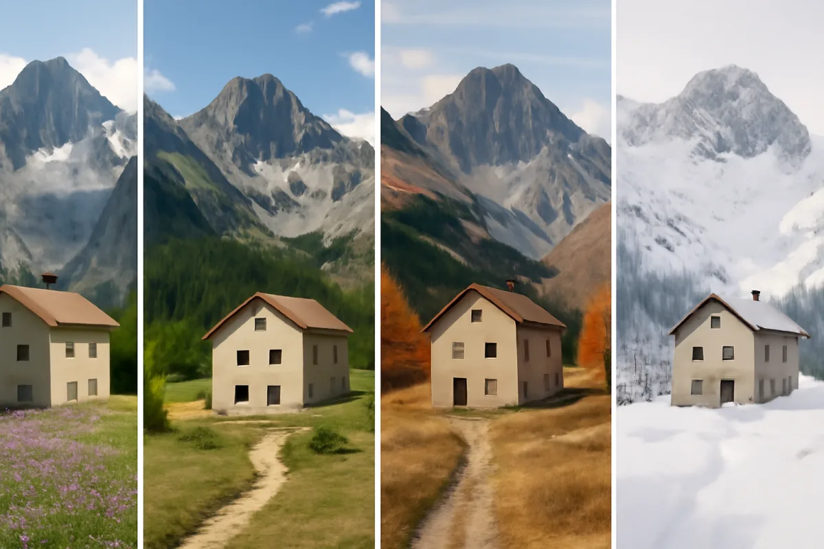 Come cambiano i paesaggi attorno al Rifugio del Lupo nelle diverse stagioni? Scoperta fotografica unica